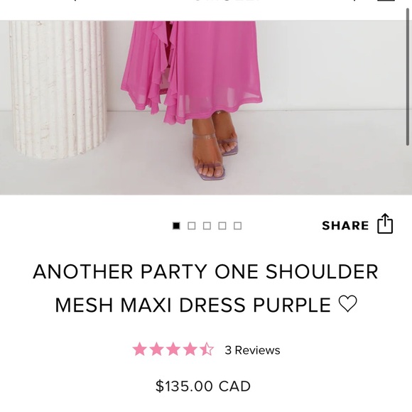 ANOTHER PARTY ONE SHOULDER MESH MAXI DRESS - Picture 5 of 7